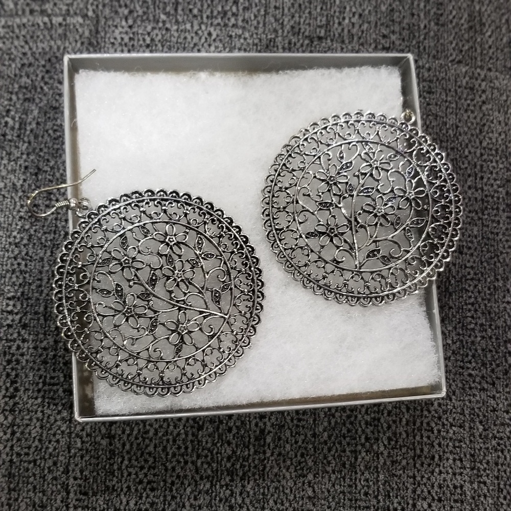 Silver earrings